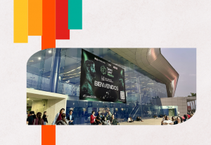 Postal de la salida y entrada del Talent Land 2026.